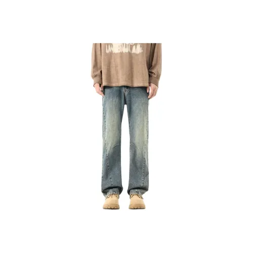 SRPFTE Ностальгический синий унисекс джинсы