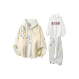 Абрикос + Белый + Бежевый Брюки