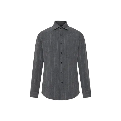 LESS IS MORE Серый Кофейный Средний Цвет G5DXC8021Y Мужская Рубашка