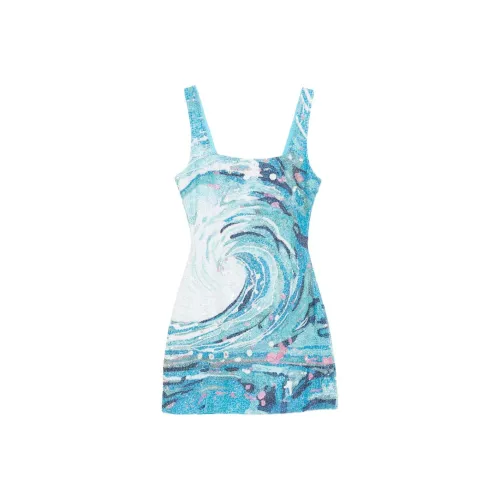 Staud Синий Женские Слип-платья