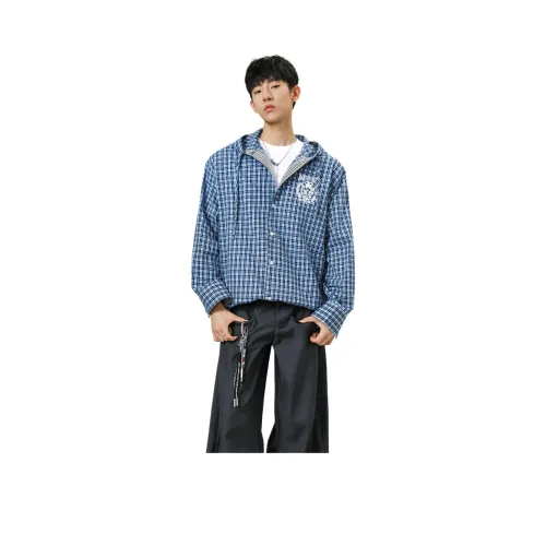 ZUOFEILI Синий Унисекс Рубашки