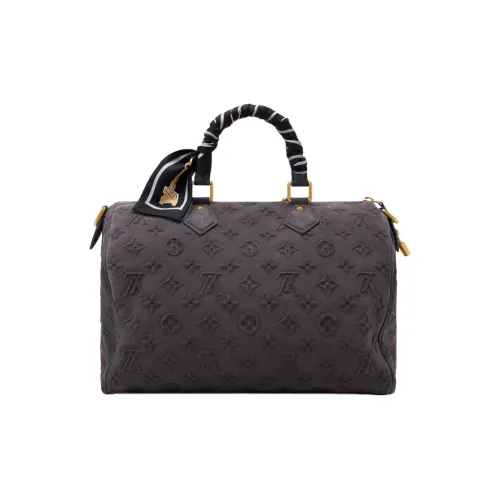 LOUIS VUITTON Speedy Замша Одно плечо Сумка Обычный Мужской Шоколад