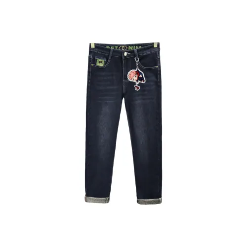 MG Синий Серый Мужские Джинсы