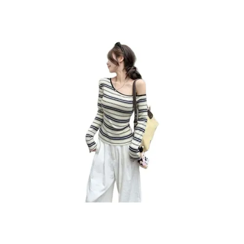 9c collective Абрикосовые полосы Женские T-рубашки