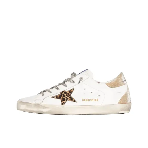 Golden Goose Супер Звезда Low Топ Стильные Скейтбординги Женские Белые Состаривание Позиционирование Стиля