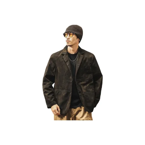 JIELEINUO Коричневый Мужской Деловой костюм