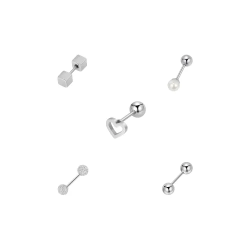 WANFEIXI Титановые стальные серьги-гвоздики унисекс