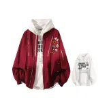 Бордовый Белый Свитшот