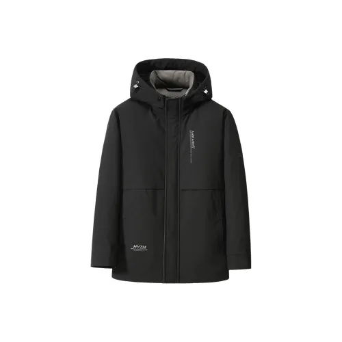 COMBO Зимний Теплый Утепленный Пальто с Капюшоном из Пуха Мужской