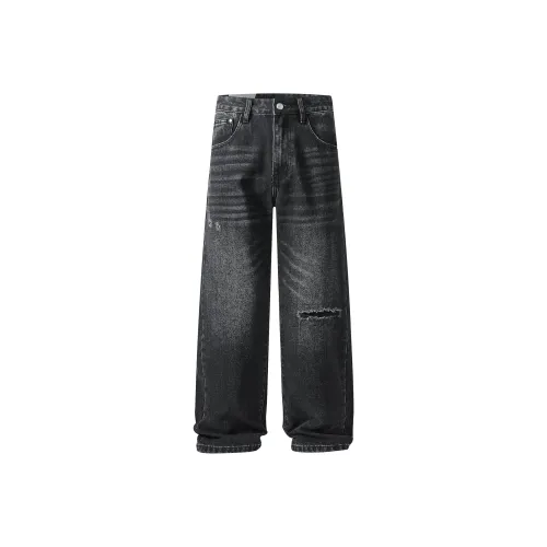 Puppytown Черный Патч Унисекс Джинсы