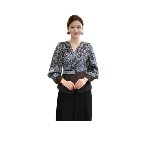 Tang Xi Элегантная Рубашка Топ Женские