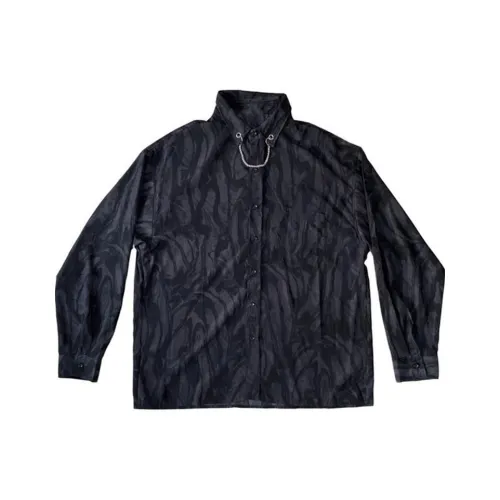 ONENINE34PM Черный Серый Цвет Унисекс Рубашки