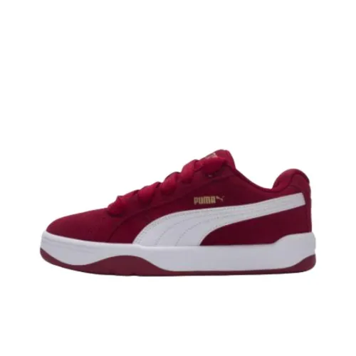 PUMA Park Lifestyle Амортизация Легкий Дышащий Низкий Топ Скейтборд Кроссовки Унисекс Красный Белый