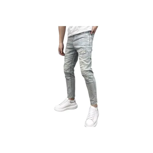 ZMHT Blue Unisex Jeans ZMHT Синий Унисекс Джинсы