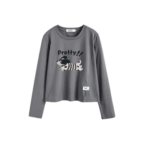 MIZIQI Длинный рукав Т-рубашка Женская