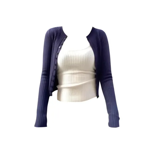 Mu Qingqing Темно-синий Включая Топ на бретелях Женский Трикотаж