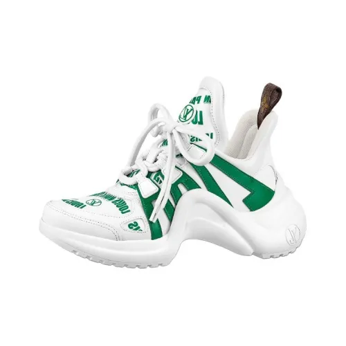 LOUIS VUITTON Archlight 1,0 Low Топ Беговые кроссовки Женские Белый Зеленый