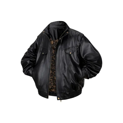 NBNO Черный Унисекс Кожаные куртки
