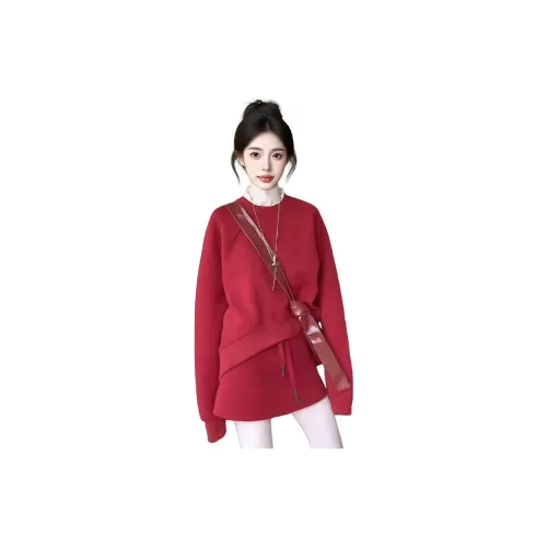 WOWI Красный Комплекты Женская Одежда Юбка-Куртка