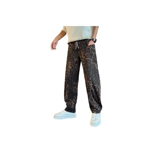 Kung Fu Snake Леопардовый принт Унисекс Повседневные брюки