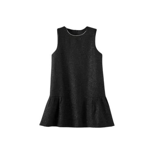 Late White Черные Женские Платья без рукавов