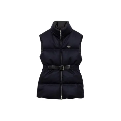 PRADA Синий Женский Пуховый жилет