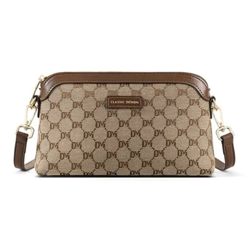 PESASRIE Ткань Сумка через плечо Сумка на плечо Стандартная Женская Кофейного цвета