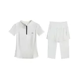 Комплект (Белая футболка + Белые шорты)