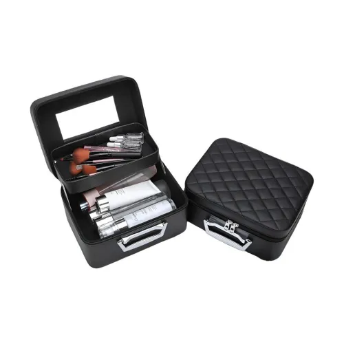 OMGD Премиум Косметичка Большая емкость Двойной слой с зеркалом для ухода за кожей