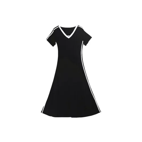 Xixi Дом Большой размер Женская одежда Короткий рукав Платье Женское