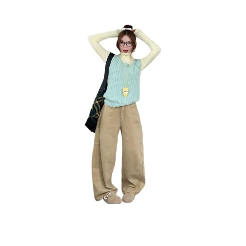 SUSANSAN Зеленый виноград Зеленый Женская Трикотаж