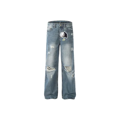 MG Синий Унисекс Джинсы