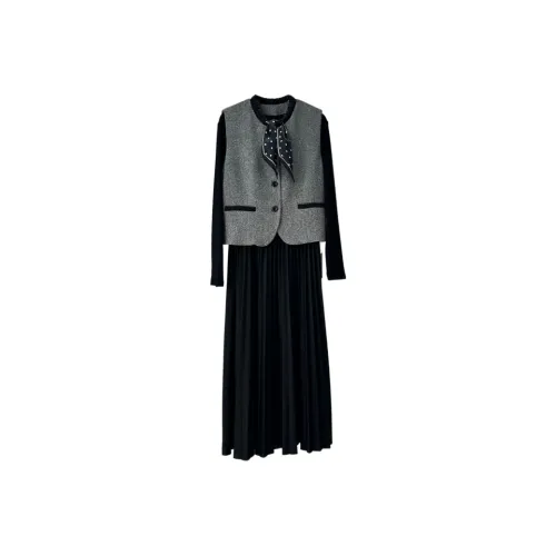 ARIADNAW STUDIO Платье Женское Длинное с Длинными Рукавами