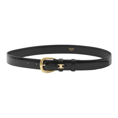 CELINE Телячья кожа Кожаные ремни Женские Черный