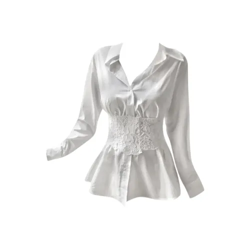 GRAYISMOON Белые Женские Рубашки