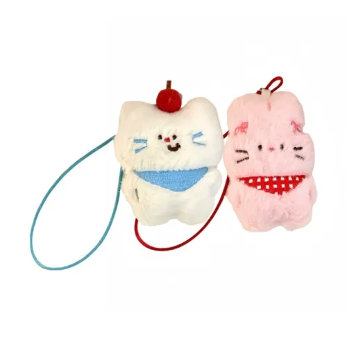 LOGISTAR Cute Kitten Bunny Bear Small Animal Plush Pendant 8 см High