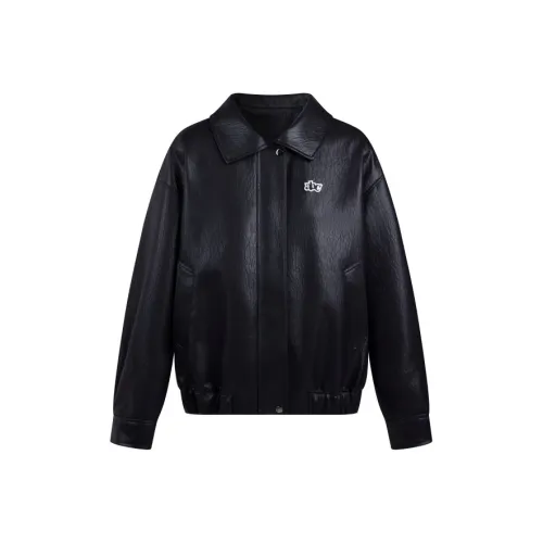 HEYABC Черные Женские Кожаные Куртки