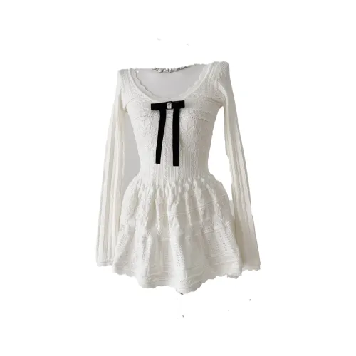 SECFLY OFFICIAL Длинное платье с длинными рукавами женское