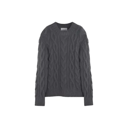 Lanvin Темно-серые мужские свитеры