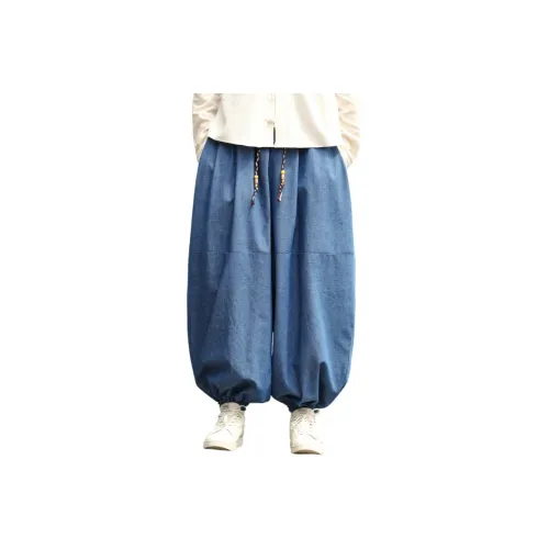 JIARONG Blue Unisex Casual Pants JIARONG Синий Унисекс Повседневные Штаны