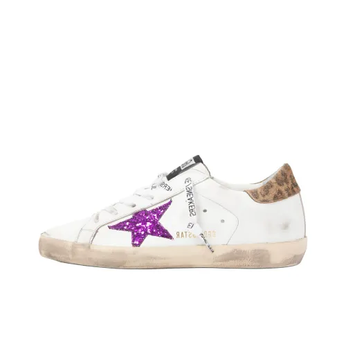 Golden Goose Супер Звезда Low Топ Стильные Скейтбординги Женские Белые Потертые