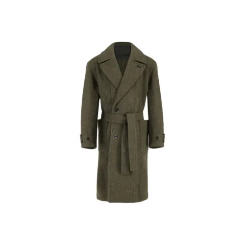 Lemaire Темный хаки Мужское пальто