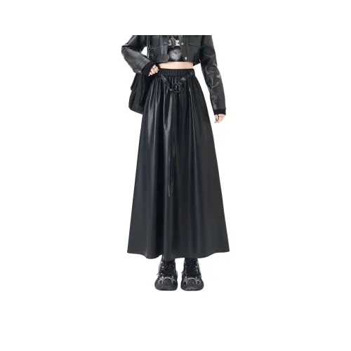 LADYXIEXIE Кожа Длинная Юбка Женская