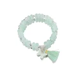 Ледяной душ, бабочка, браслет с бусинами - зеленый