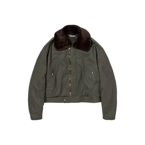 Auralee FW25 WASHED FINX Cotton Gabardine Pilot BLOUSON Куртки Пальто Мужской