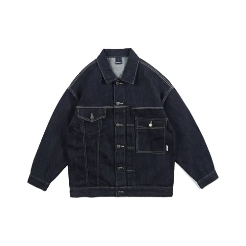 HYLHYL Темно-синий Унисекс Джинсовые куртки