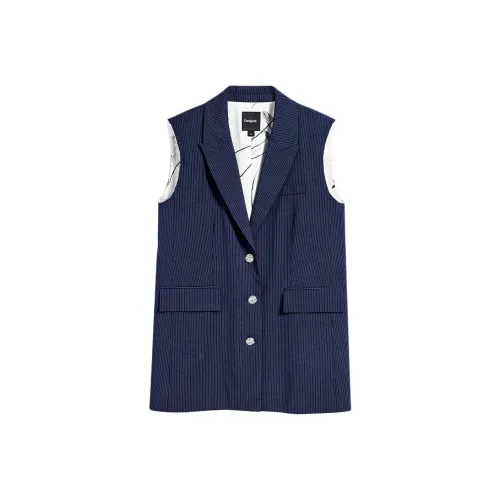 Desigual Темно-синий Синий Полосы Женские Деловые Костюмы