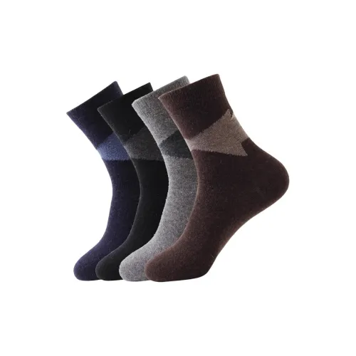 MAXDAVID 78391 Смешанный цвет 4 упаковки мужские носки MID до икры