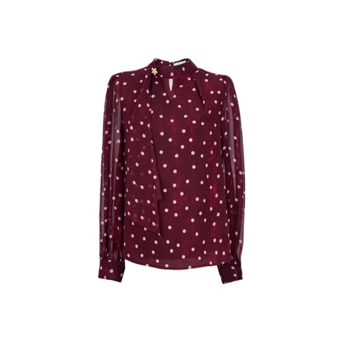 Tang Xi Бургунди Женская Рубашка
