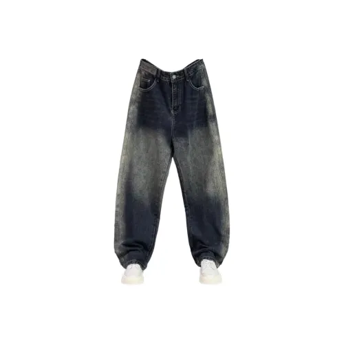 CAT'S PAW Синий Черный Унисекс Джинсы